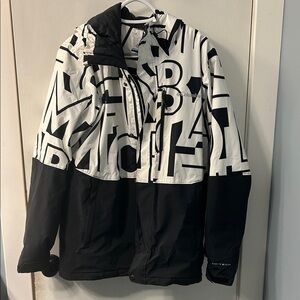 Columbia Men's Black and White Ski Jacket